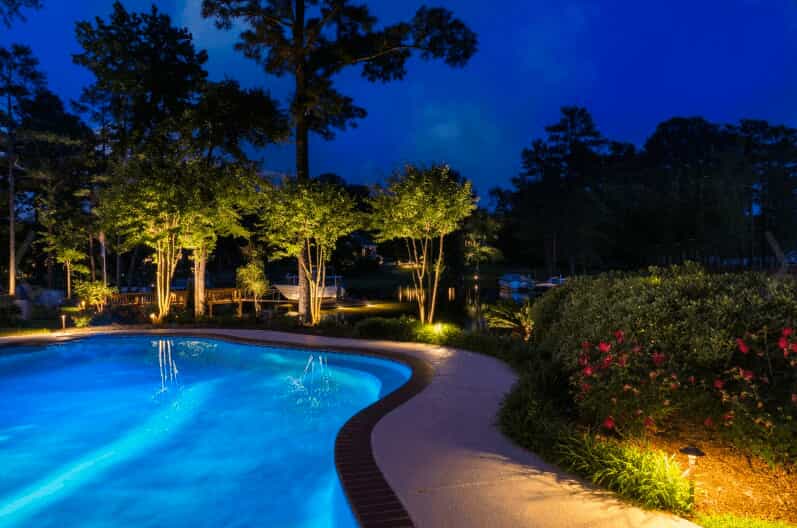 Pool & landscape with special lighting